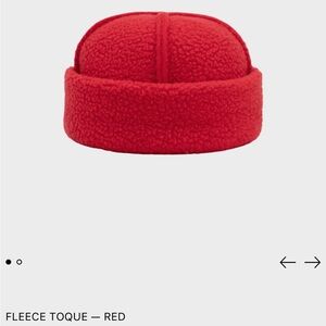 Red Fleece Toque Hat